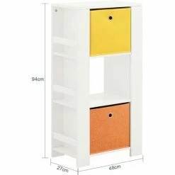 SoBuy Children Kids Bookcase Book Shelf Toy Shelf Storage Rack,KMB48-W -SOBUY Shop 59941592 3
