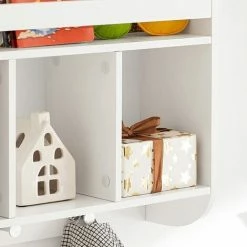 SoBuy Children Kids Wall Shelf Book Shelf Toy Shelf Storage Display Shelf Rack,KMB46-W -SOBUY Shop 59941594 4