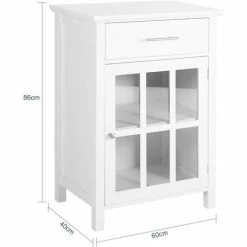 SoBuy Sideboard Storage Cabinet Cupboard Side Cabinet Side Table,FSB31-W -SOBUY Shop 59941714 3