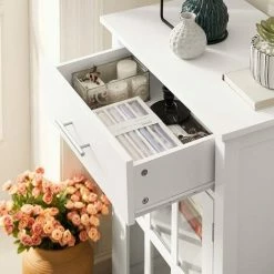 SoBuy Sideboard Storage Cabinet Cupboard Side Cabinet Side Table,FSB31-W -SOBUY Shop 59941714 4