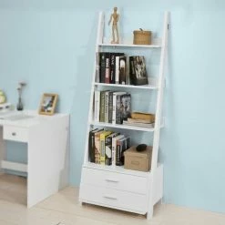 SoBuy Home Storage Shelving Rack With Drawers,White,FRG230-W -SOBUY Shop 6033761 3