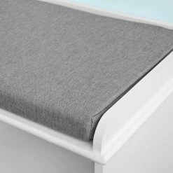 SoBuy Shoe Storage Bench With 3 Drawers, 3 Storage Cubes & Seat Cushion, FSR36-W -SOBUY Shop 6033768 4