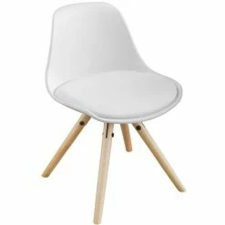 SoBuy Lovely Kids Children Chair,PP/PU Leather, White,FST46-W
