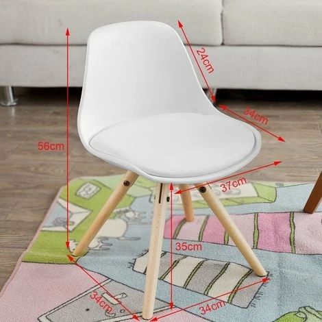 SoBuy Lovely Kids Children Chair,PP/PU Leather, White,FST46-W 2 SoBuy Lovely Kids Children Chair,PP/PU Leather, White,FST46-W - Image 2