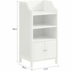 SoBuy Bathroom Cabinet Bathroom Storage Cabinet Cupboard,BZR56-W -SOBUY Shop 60743651 3