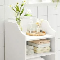 SoBuy Bathroom Cabinet Bathroom Storage Cabinet Cupboard,BZR56-W -SOBUY Shop 60743651 4