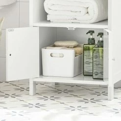 SoBuy Bathroom Cabinet Bathroom Storage Cabinet Cupboard,BZR56-W -SOBUY Shop 60743651 5