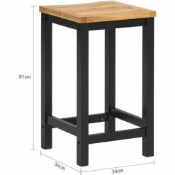 SoBuy Set Of 2 Wooden Kitchen Breakfast Bar Stool Kitchen Stool Dining Stool,FST29-SCHx2 7 SoBuy Set Of 2 Wooden Kitchen Breakfast Bar Stool Kitchen Stool Dining Stool,FST29-SCHx2 -SOBUY Shop 60743740 3