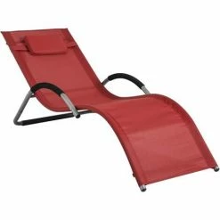 SoBuy Outdoor Garden Beach Sun Lounger Relaxing Chair Recliner Sunlounger,OGS38-R