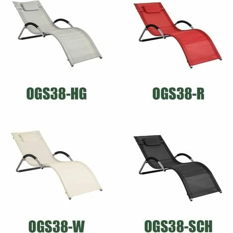 SoBuy Outdoor Garden Beach Sun Lounger Relaxing Chair Recliner Sunlounger,OGS38-R 5 SoBuy Outdoor Garden Beach Sun Lounger Relaxing Chair Recliner Sunlounger,OGS38-R - Image 5