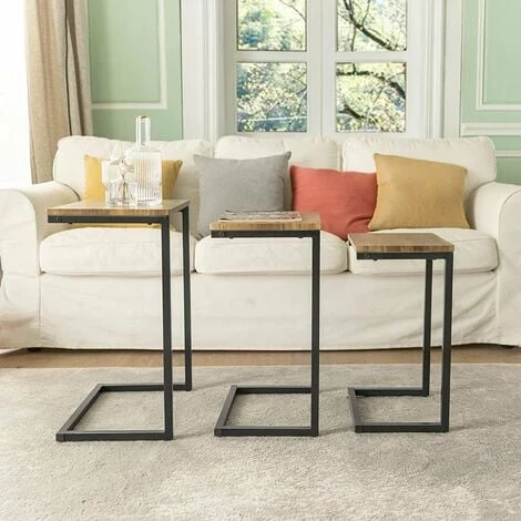 SoBuy Nesting Tables Set Of 3 Coffee Tables Side Tables End Tables,FBT102-F 2 SoBuy Nesting Tables Set Of 3 Coffee Tables Side Tables End Tables,FBT102-F - Image 2
