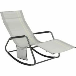 SoBuy Outdoor Garden Rocking Chair Relaxing Chair Recliner Sun Lounger,OGS47-HG