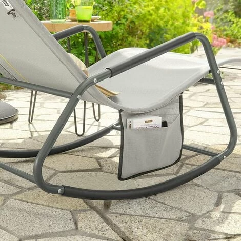 SoBuy Outdoor Garden Rocking Chair Relaxing Chair Recliner Sun Lounger,OGS47-HG SoBuy Outdoor Garden Rocking Chair Relaxing Chair Recliner Sun Lounger,OGS47-HG -SOBUY Shop 60743922 4
