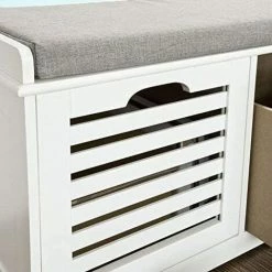 SoBuy Shoe Storage Bench With 2 Drawers & Cushion,FSR23-K-W 4 SoBuy Shoe Storage Bench With 2 Drawers & Cushion,FSR23-K-W -SOBUY Shop 6102146 5