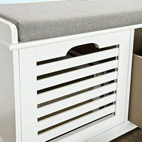 SoBuy Shoe Storage Bench with 2 Drawers & Cushion,FSR23-K-W SoBuy Shoe Storage Bench With 2 Drawers & Cushion,FSR23-K-W -SOBUY Shop 6102146 5