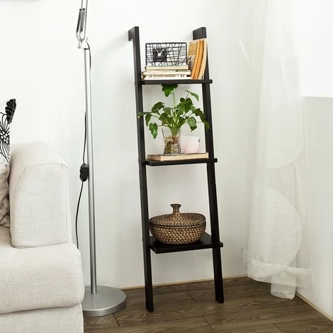SoBuy Wood 3 Tiers Storage Display Wall Shelf,FRG32-SCH, Black 3 SoBuy Wood 3 Tiers Storage Display Wall Shelf,FRG32-SCH, Black - Image 3