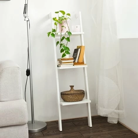 SoBuy Wood 3 Tiers Storage Display Wall Shelf,FRG32-W,White SoBuy Wood 3 Tiers Storage Display Wall Shelf,FRG32-W,White -SOBUY Shop 6102151 3