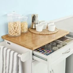 SoBuy Kitchen Storage Trolley Cart With Bamboo Top,FKW13-WN -SOBUY Shop 6102186 4