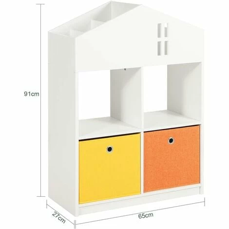 SoBuy House Shape Design Children Kids Bookcase Book Shelf,KMB49-W SoBuy House Shape Design Children Kids Bookcase Book Shelf,KMB49-W -SOBUY Shop 65442328 3