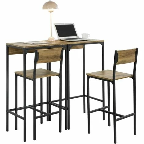 SoBuy Bar Set-2 Bar Tables And 2 Stools,OGT42-F 1 SoBuy Bar Set-2 Bar Tables And 2 Stools,OGT42-F
