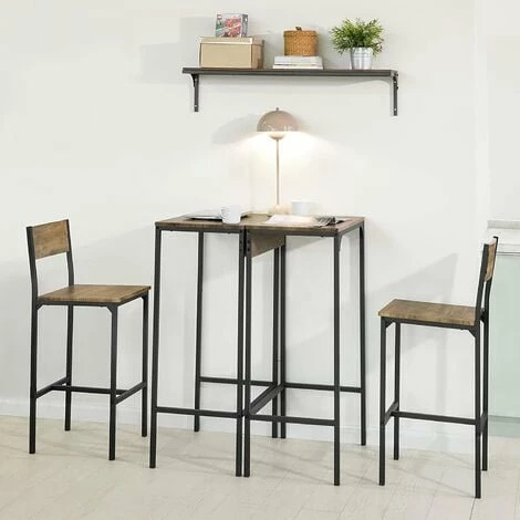 SoBuy Bar Set-2 Bar Tables And 2 Stools,OGT42-F 2 SoBuy Bar Set-2 Bar Tables And 2 Stools,OGT42-F - Image 2