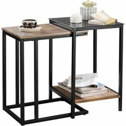 SoBuy Nesting Tables Set Of 2 Coffee Tables,FBT99-F