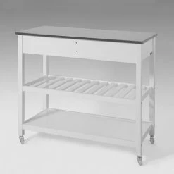 Promotion!! SoBuy Kitchen Storage Serving Trolley Cart With Stainless Steel Top,FKW47-W 9 Promotion!! SoBuy Kitchen Storage Serving Trolley Cart With Stainless Steel Top,FKW47-W -SOBUY Shop 6614192 5