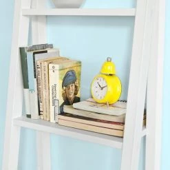 SoBuy High 5-Tiers Ladder Wall Bookcase And Shelving Unit,FRG101-W -SOBUY Shop 6614197 4