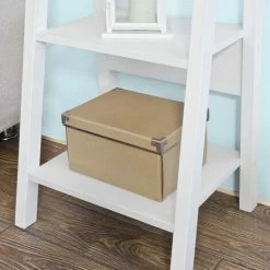 SoBuy High 5-Tiers Ladder Wall Bookcase And Shelving Unit,FRG101-W -SOBUY Shop 6614197 5