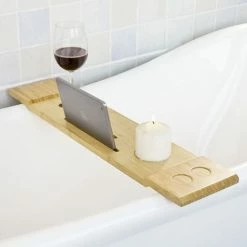 SoBuy Bathtub Rack, Bath Tub Shelf Tray With IPad Min/Mobile Phone,FRG104-N -SOBUY Shop 6614198 4