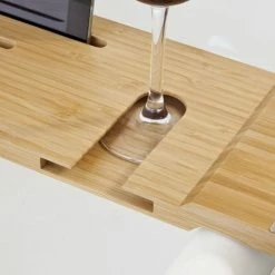 SoBuy Bathtub Rack, Bath Tub Shelf Tray With IPad Min/Mobile Phone,FRG104-N -SOBUY Shop 6614198 5