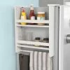 SoBuy Refrigerator Hanging Kitchen Spice Holder Rack,White,FRG149-W