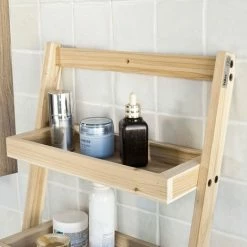 SoBuy Storage Ladder Shelf,Wall Rack With Removable Laundry Basket,FRG160-N -SOBUY Shop 6614213 5