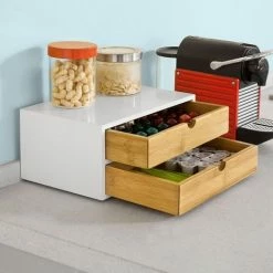SoBuy Coffee Pod Storage Drawer, Coffee Capsule Holder Stand Box,FRG180-WN -SOBUY Shop 6614218 3