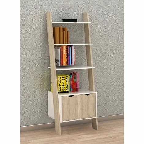 SoBuy 3-Tiers Ladder Bookcases and Shelving Unit with Storage Cabinet,FRG110-WN SoBuy 3-Tiers Ladder Bookcases And Shelving Unit With Storage Cabinet,FRG110-WN -SOBUY Shop 6614228 1