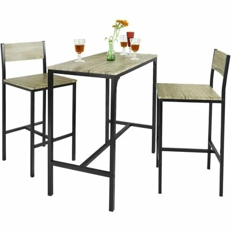 SoBuy Bar Table and 2 Stools Restaurant Kitchen Furniture Dining Set, OGT03 SoBuy Bar Table And 2 Stools Restaurant Kitchen Furniture Dining Set, OGT03 -SOBUY Shop 6614261 1