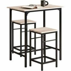 SoBuy Wood Kitchen Patio Dining Furniture,Table & Stools,OGT10-N
