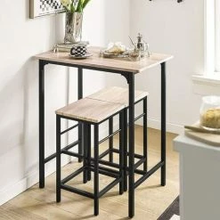 SoBuy Wood Kitchen Patio Dining Furniture,Table & Stools,OGT10-N -SOBUY Shop 6614262 4
