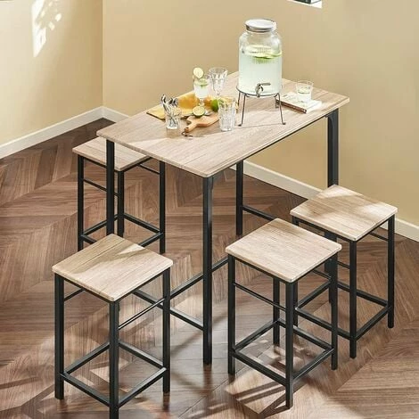 SoBuy Wood Kitchen Patio Dining Furniture,Table & Stools,OGT11-N 3 SoBuy Wood Kitchen Patio Dining Furniture,Table & Stools,OGT11-N - Image 3