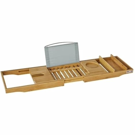 SoBuy Extendable Bathtub Bridge Tray Rack With IPad Phone Wine Holder,, FRG207-N 1 SoBuy Extendable Bathtub Bridge Tray Rack With IPad Phone Wine Holder,, FRG207-N