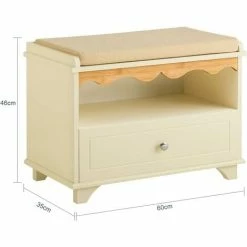 SoBuy Hallway Storage Bench Shoe Bench Shoe Rack Shoe Cabinet With Drawer And Seat Cushion Cream,FSR123-MI 8 SoBuy Hallway Storage Bench Shoe Bench Shoe Rack Shoe Cabinet With Drawer And Seat Cushion Cream,FSR123-MI -SOBUY Shop 67396868 4
