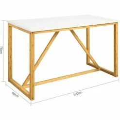 SoBuy Dining Table Dining Room Table Kitchen Table Home Office Table Desk Computer Desk,FWT72-WN -SOBUY Shop 67396869 4