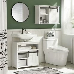Alternative view of SoBuy Bathroom Wall Cabinet Wall Mounted Storage Cabinet,BZR71-W