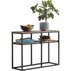 SoBuy Console Table Hall Table Living Room Table Sofa Table Side Table End Table With 2 Shelves,FSB42-Q