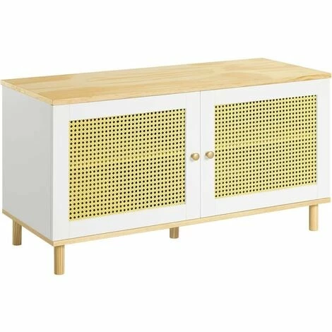 SoBuy Hallway Shoe Bench Shoe Cabinet With 2 Doors,FSR103-WN 1 SoBuy Hallway Shoe Bench Shoe Cabinet With 2 Doors,FSR103-WN
