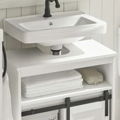 SoBuy Under Sink Cabinet Bathroom Vanity Unit Bathroom Storage Cabinet With Sliding Door,BZR61-W 7 SoBuy Under Sink Cabinet Bathroom Vanity Unit Bathroom Storage Cabinet With Sliding Door,BZR61-W -SOBUY Shop 67396886 3