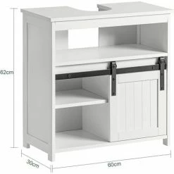 SoBuy Under Sink Cabinet Bathroom Vanity Unit Bathroom Storage Cabinet With Sliding Door,BZR61-W 8 SoBuy Under Sink Cabinet Bathroom Vanity Unit Bathroom Storage Cabinet With Sliding Door,BZR61-W -SOBUY Shop 67396886 4