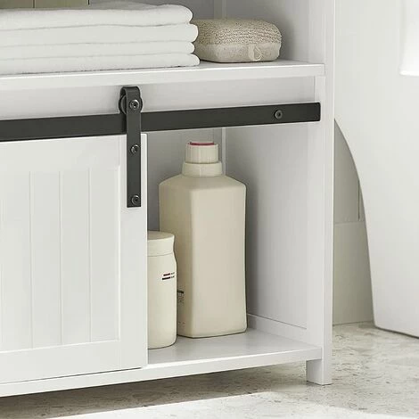 SoBuy Under Sink Cabinet Bathroom Vanity Unit Bathroom Storage Cabinet With Sliding Door,BZR61-W 5 SoBuy Under Sink Cabinet Bathroom Vanity Unit Bathroom Storage Cabinet With Sliding Door,BZR61-W - Image 5