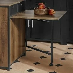 SoBuy Bar Table With Extendable Table Top Kitchen Breakfast Bar Table Dining Table Coffee Bar With Foldable Worktop,FWT96-PF -SOBUY Shop 67396887 3