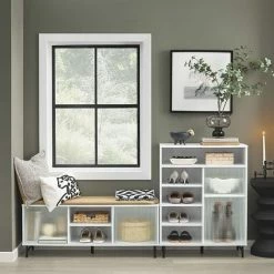 Alternative view of SoBuy Sideboard With Glass Sliding Door,FSB61-W